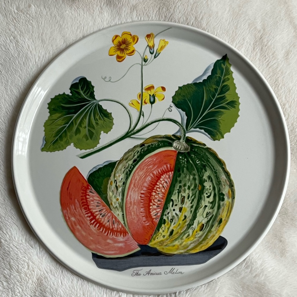 RARE VTG Portmeirion Pomona Amicua Melon Large Round Plate Made In England VHTF